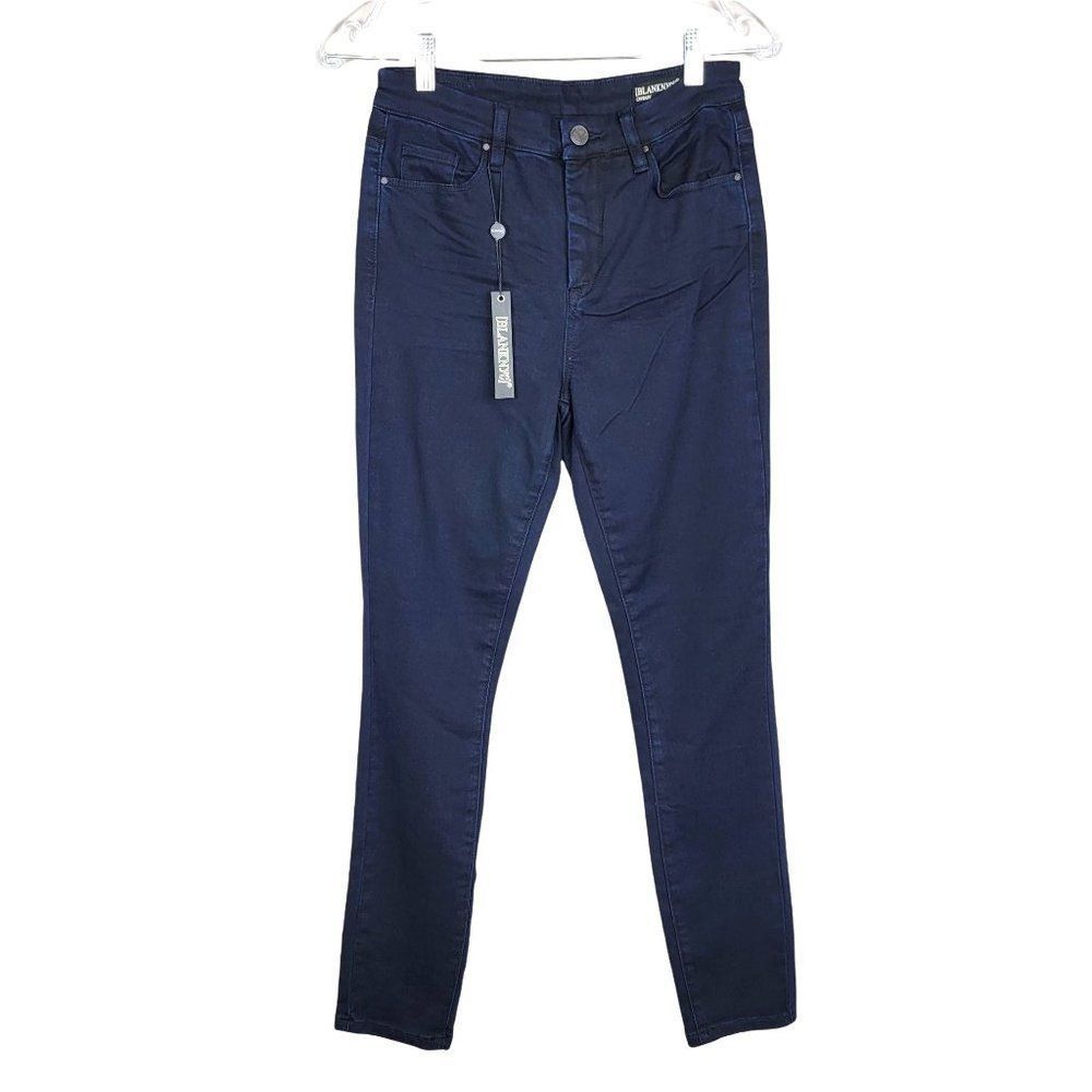 BLANKNYC Crybaby Blue Dark Wash Stretchy Skinny Mid Rise Jeans Size 28